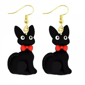 Black Cat Dangle Earrings